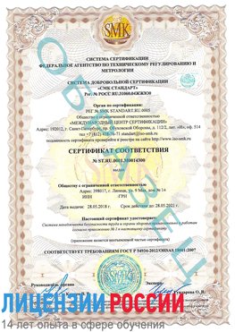 Образец сертификата соответствия Грозный Сертификат OHSAS 18001